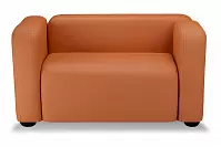Фото №3 Квадрато двухместный диван экокожа Санторини Дарк оранж