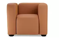 Фото №1 Квадрато кресло экокожа Санторини дарк оранж
