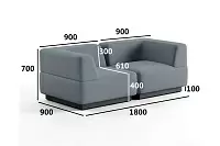 Фото №2 Сиб МОД3. модульный диван Экокожа Лайт Грей