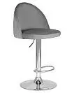 Фото №3 Стул барный DOBRIN MILANA цвет сиденья серый велюр MJ9-75 цвет основания хромированная сталь