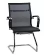Офисное кресло для посетителей DOBRIN CODY MESH черный цвет основания хромированная сталь LMR-102N
