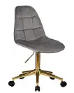 Фото №3 Офисное кресло для персонала DOBRIN MONTY GOLD серый велюр MJ9-75