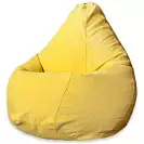 Фото №2 Кресло Мешок Груша Классический XL Желтый Микровельвет
