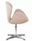 Фото №4 Кресло дизайнерское DOBRIN SWAN цвет сиденья бежевый IF1 алюминиевое основание
