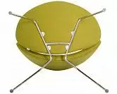 Фото №3 Кресло дизайнерское DOBRIN EMILY цвет сиденья светло-зеленый AF3 цвет основания хромированная сталь