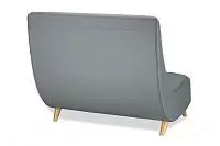 Фото №4 Овале двухместный диван без подлокотников Экокожа Лайт грей опоры цвет 1