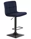 Фото №3 Барный стул Dobrin Dominic темно-синий велюр MJ9-118