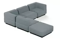 Фото №3 Сиб MOD8. угловой модульный диван Экокожа Лайт Грей
