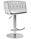 Фото №3 Барный стул DOBRIN Oscar LM-9797 серая ткань основание хром