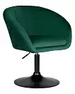 Фото №1 Кресло дизайнерское DOBRIN EDISON BLACK зеленый велюр 1922-9