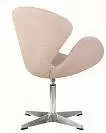 Фото №5 Кресло дизайнерское DOBRIN SWAN цвет сиденья бежевый IF1 алюминиевое основание