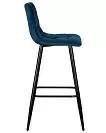 Фото №4 Барный стул Dobrin Nicole черные матовые ножки темно-синий велюр 108-95