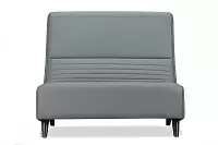 Фото №1 Овале двухместный диван без подлокотников Экокожа Лайт грей опоры цвет 7