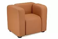 Фото №5 Квадрато кресло экокожа Санторини дарк оранж
