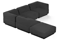 Фото №3 Сиб MOD8. угловой модульный диван Экокожа Блэк