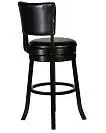 Фото №3 Вращающийся полубарный стул DOBRIN JOHN COUNTER цвет сиденья черный цвет дерева капучино