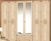 Фото №1 Шкаф 6-и дверный с зеркалами Рома бежевый