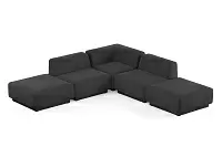 Фото №3 Сиб МОД5. угловой модульный диван Экокожа Блэк