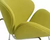 Фото №4 Кресло дизайнерское DOBRIN EMILY цвет сиденья светло-зеленый AF3 цвет основания хромированная сталь