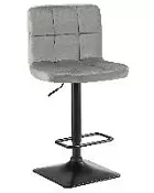 Барный стул Dobrin Dominic серый велюр MJ9-75
