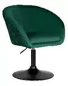 Кресло дизайнерское DOBRIN EDISON BLACK зеленый велюр 1922-9
