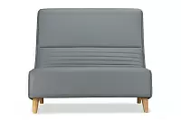 Фото №1 Овале двухместный диван без подлокотников Экокожа Лайт грей опоры цвет 1
