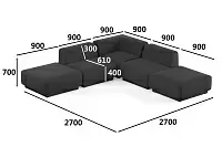 Фото №5 Сиб МОД5. угловой модульный диван Экокожа Блэк