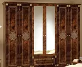 Фото №1 Шкаф 6-и дверный с зеркалами Рома орех