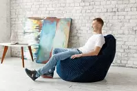Фото №3 Кресло Мешок Груша Классический XL Cozy синее