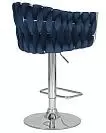 Фото №5 Стул барный DOBRIN MARCEL цвет сиденья синий MJ9-117 цвет основания хромированная сталь