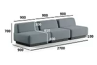 Фото №5 Сиб MOD2. модульный диван Экокожа Лайт Грей