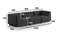 Фото №2 Сиб МОД4. модульный диван Экокожа Блэк