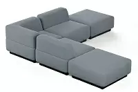 Фото №4 Сиб МОД5. угловой модульный диван Экокожа Лайт Грей