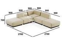 Фото №5 Сиб МОД5. угловой модульный диван Экокожа Санд