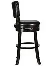 Фото №2 Вращающийся полубарный стул DOBRIN JOHN COUNTER цвет сиденья черный цвет дерева капучино