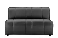 Фото №1 Ригель двухместный диван без подлокотников Экокожа Блэк