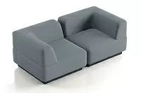 Фото №4 Сиб МОД3. модульный диван Экокожа Лайт Грей