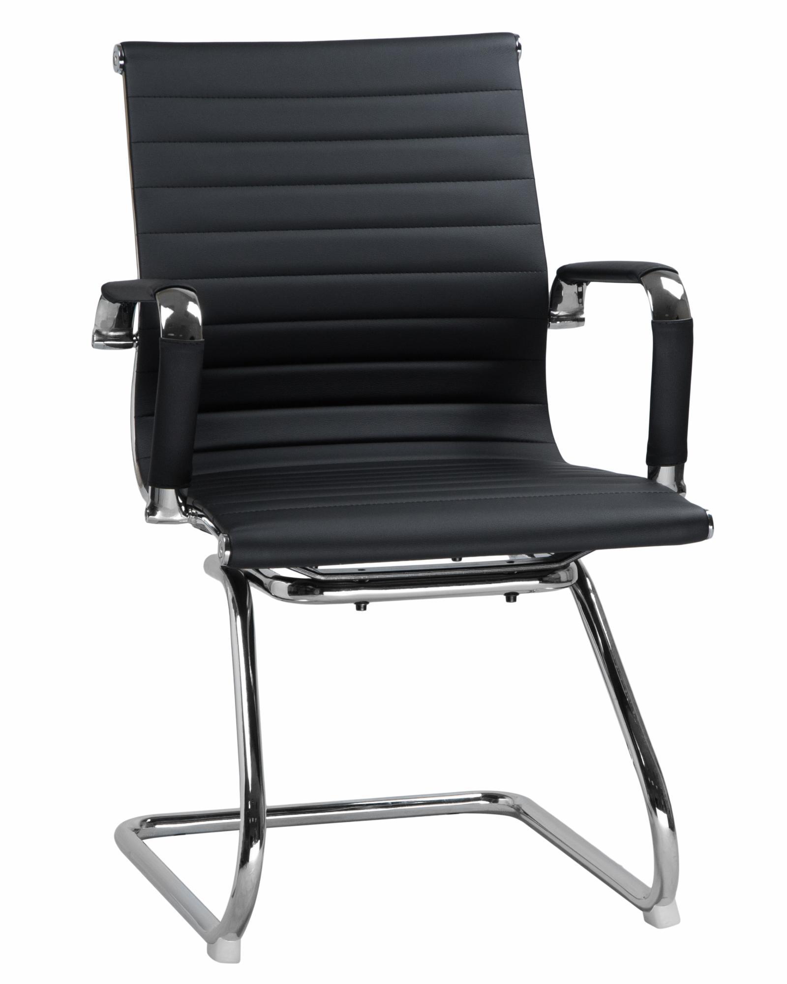 Фото №11 Офисное кресло для посетителей DOBRIN CODY черный хромированная сталь LMR-102N