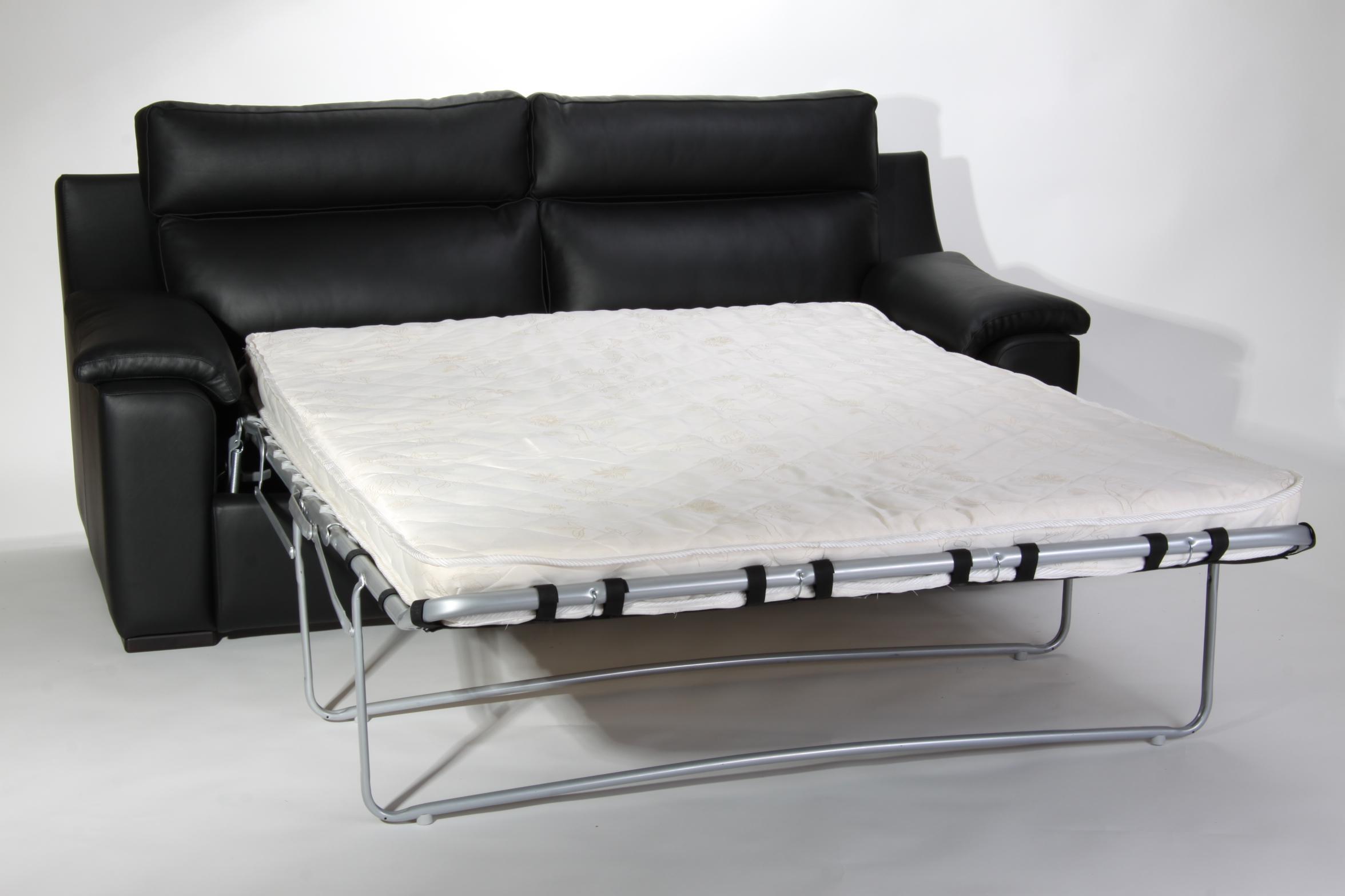 Фото №2 Тренто Премиум трехместный диван-кровать экокожа Домус блэк