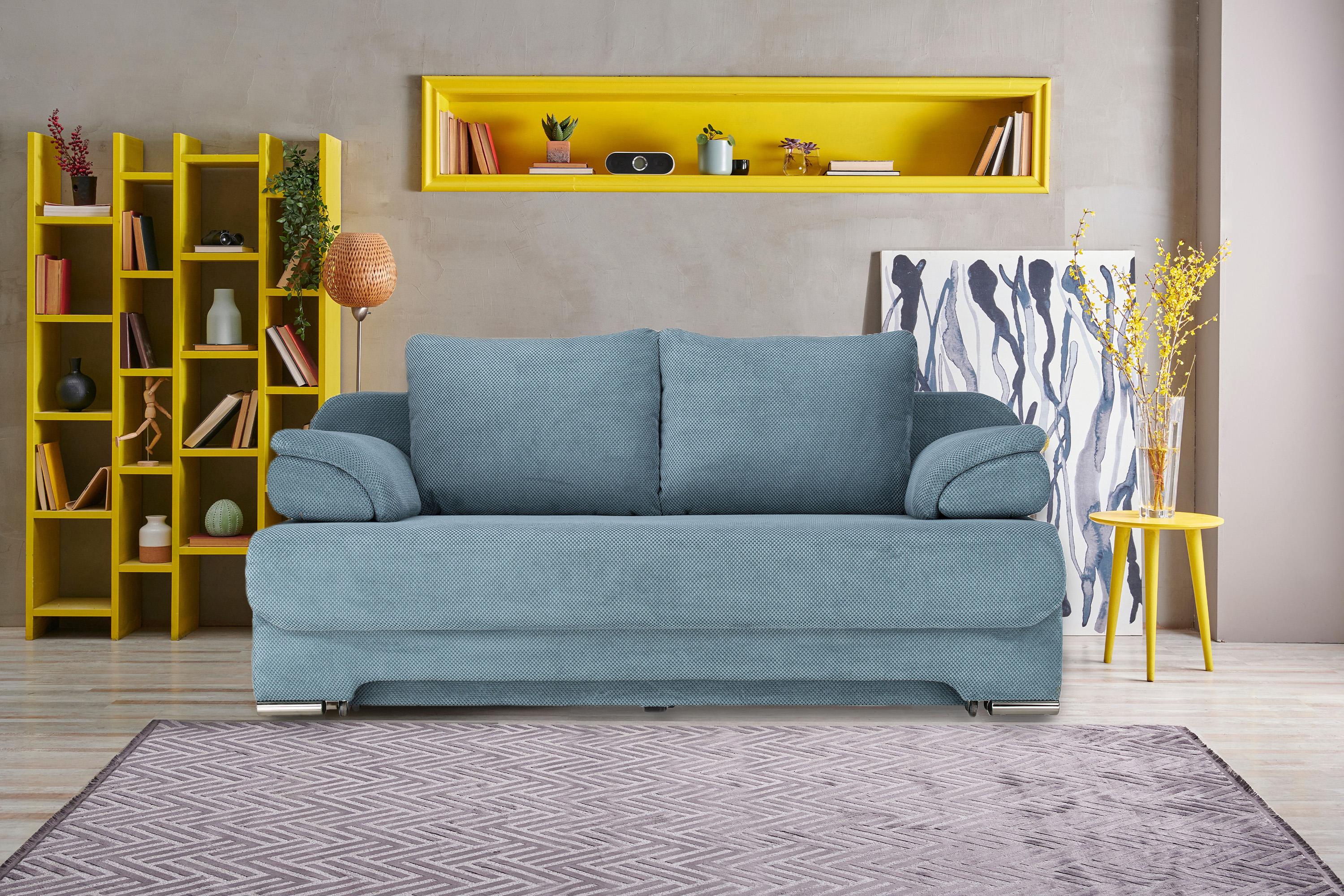 Фото Биг-Бен диван-кровать велюр Цитус цвет Блю 12