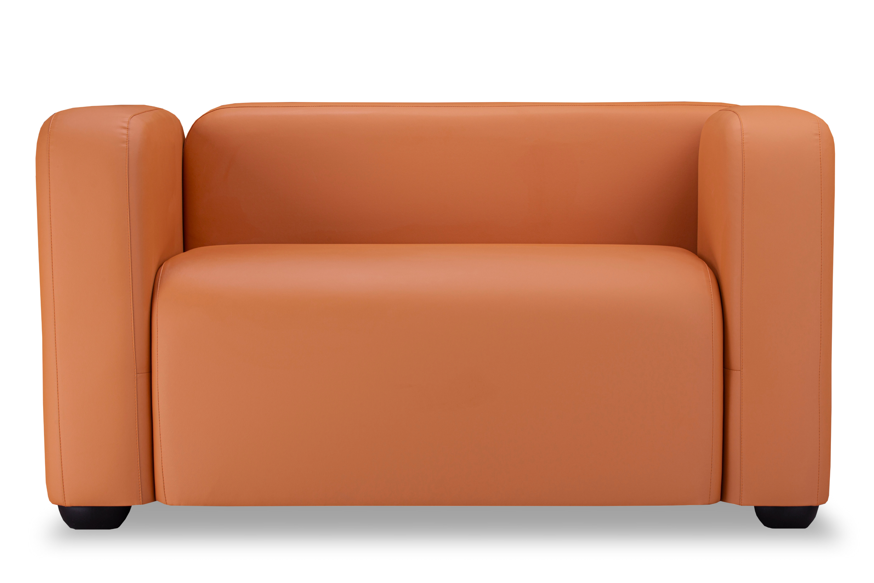 Фото №7 Квадрато двухместный диван экокожа Санторини Дарк оранж