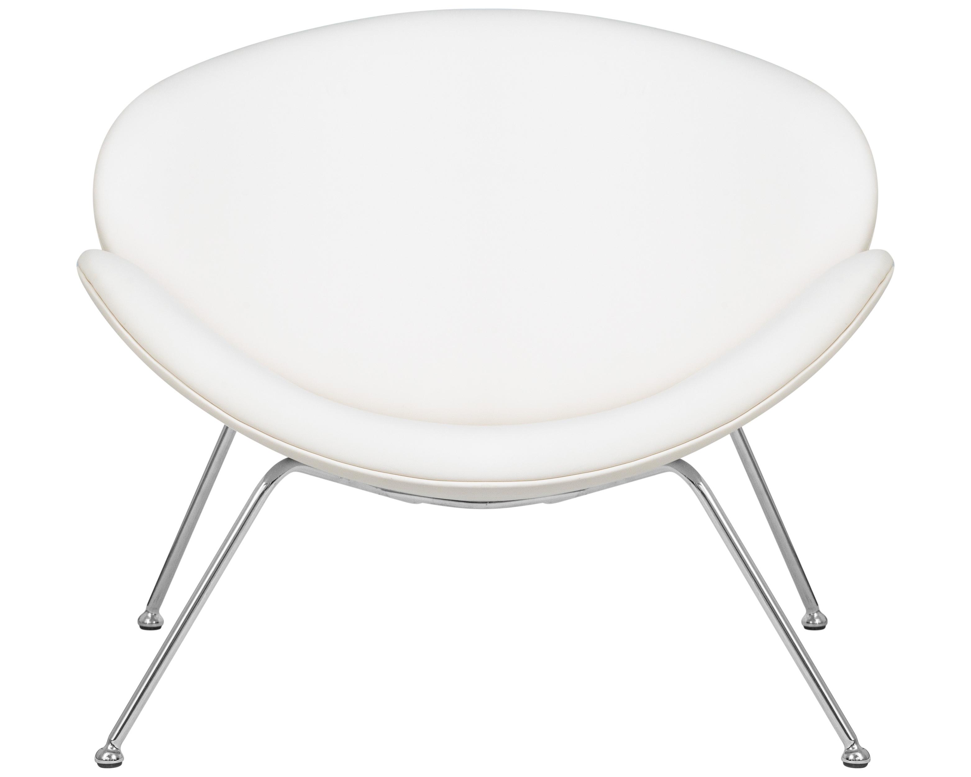 Фото Кресло дизайнерское DOBRIN EMILY цвет сиденья белый YP17 цвет основания хромированная сталь 5