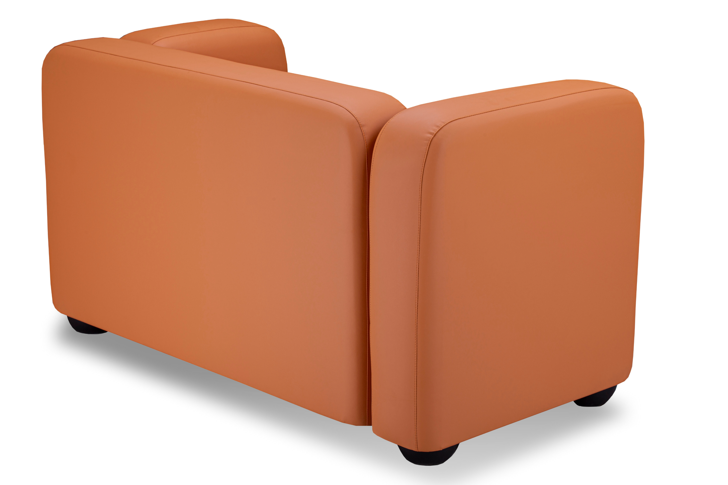 Фото №5 Квадрато двухместный диван экокожа Санторини Дарк оранж