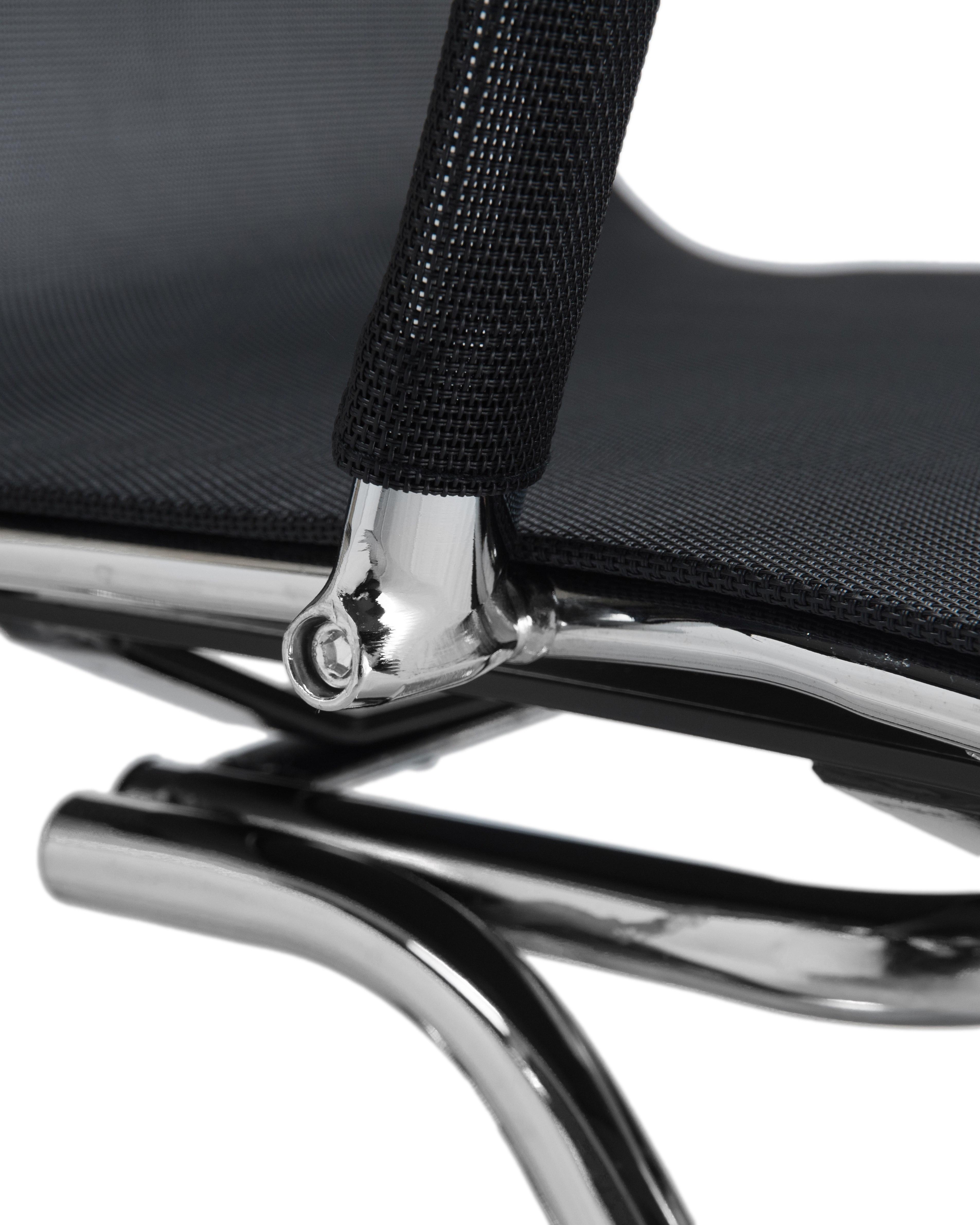Фото №10 Офисное кресло для посетителей DOBRIN CODY MESH черный цвет основания хромированная сталь LMR-102N