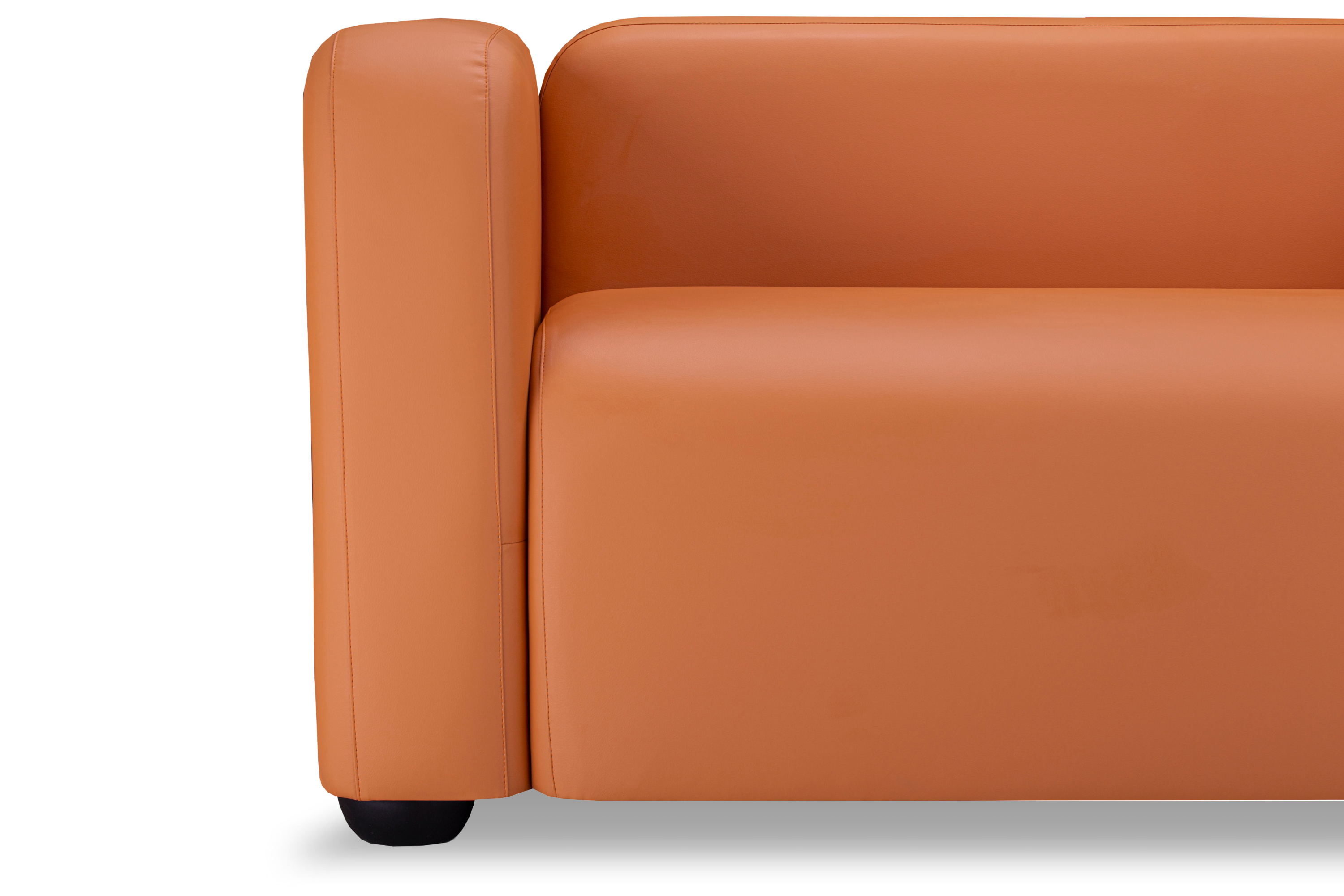 Фото №1 Квадрато двухместный диван экокожа Санторини Дарк оранж
