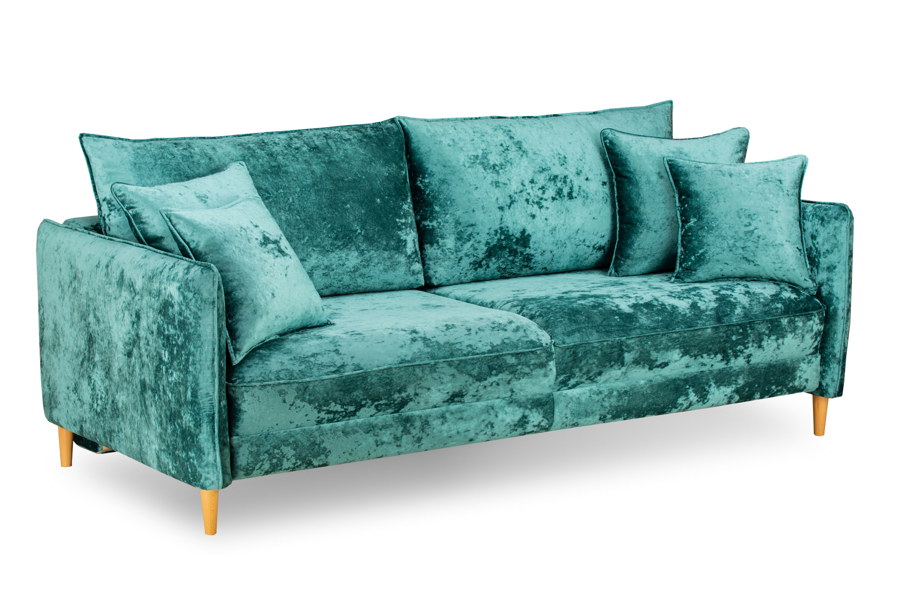 Фото Йорк Премиум диван-кровать плюш Мадейра азур 3