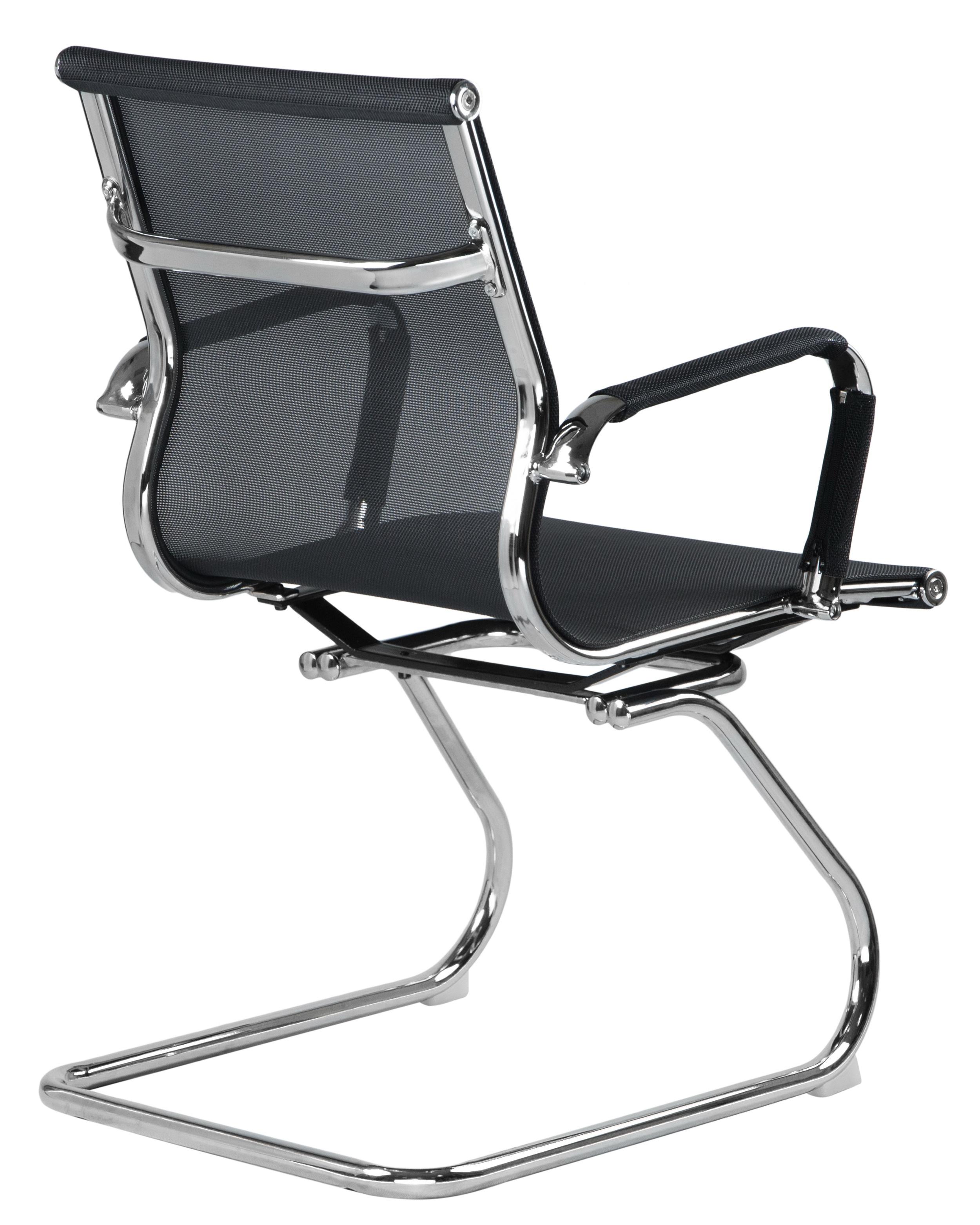 Фото №5 Офисное кресло для посетителей DOBRIN CODY MESH черный цвет основания хромированная сталь LMR-102N