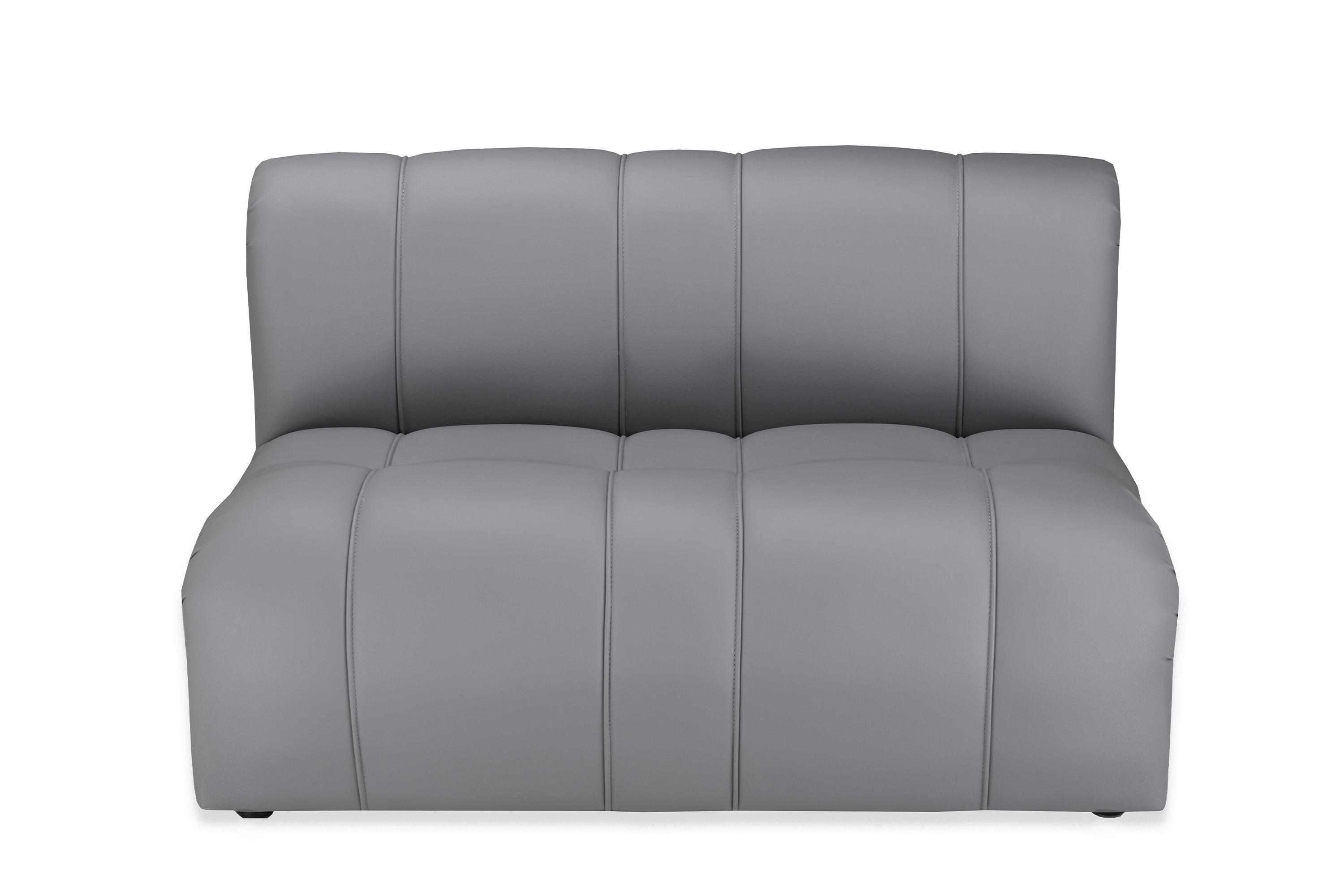 Фото №2 Ригель двухместный диван без подлокотников Экокожа Лайт грей