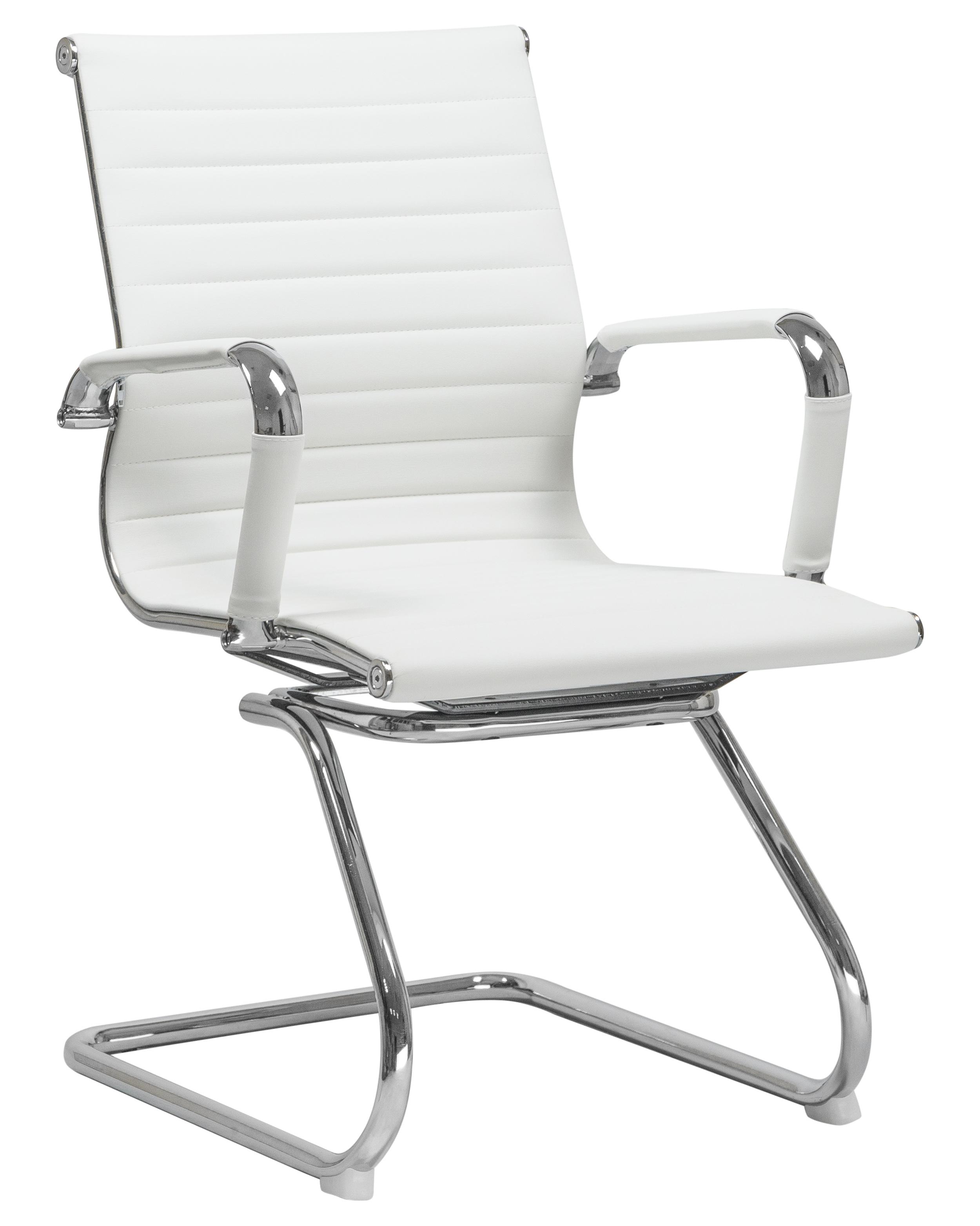 Фото №1 Офисное кресло для посетителей DOBRIN CODY белый хромированная сталь LMR-102N
