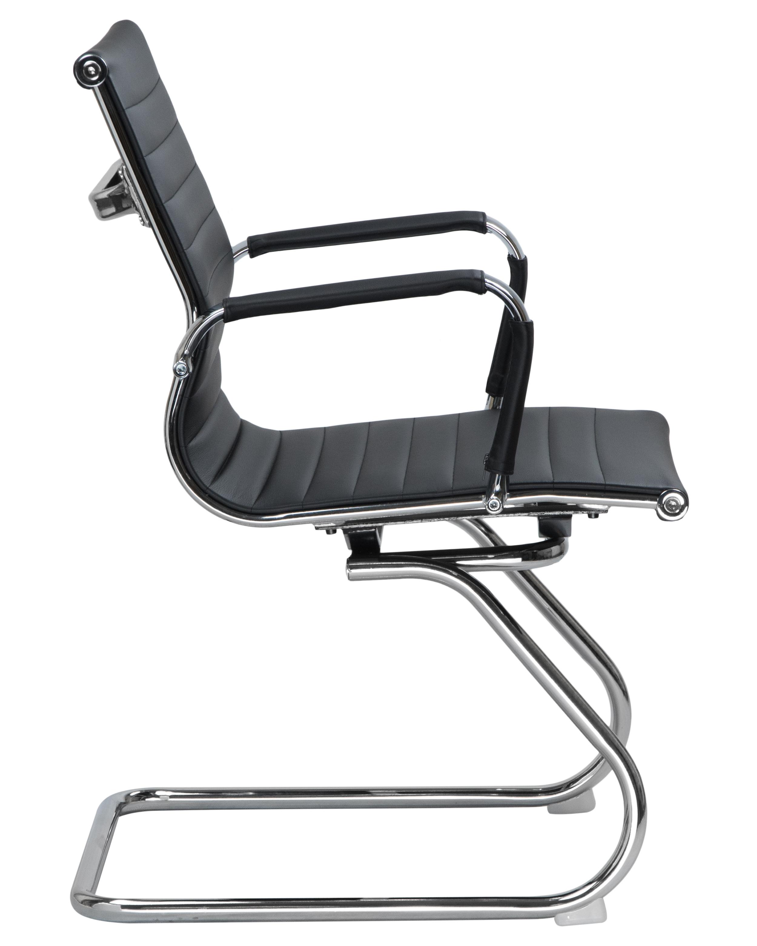 Фото №7 Офисное кресло для посетителей DOBRIN CODY черный хромированная сталь LMR-102N